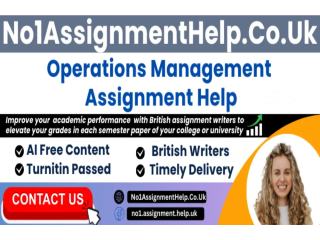 Operations Management Assignment Help By No1AssignmentHelp.Co.UK