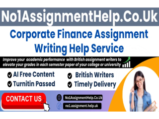 Corporate Finance Assignment Help By No1AssignmentHelp.Co.UK